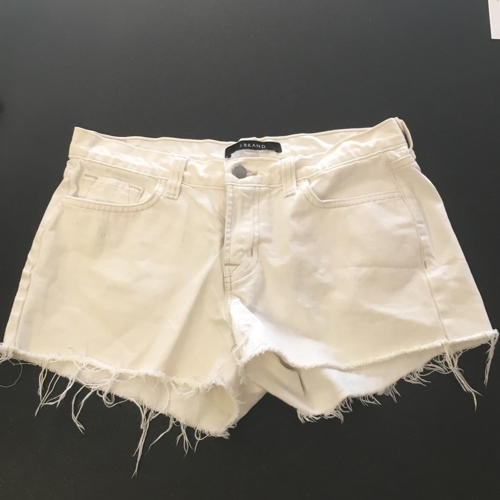 J Brand White Jean Shorts